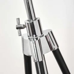 Lampadaire Honoa Chrome, Noir, 1 Lumiere