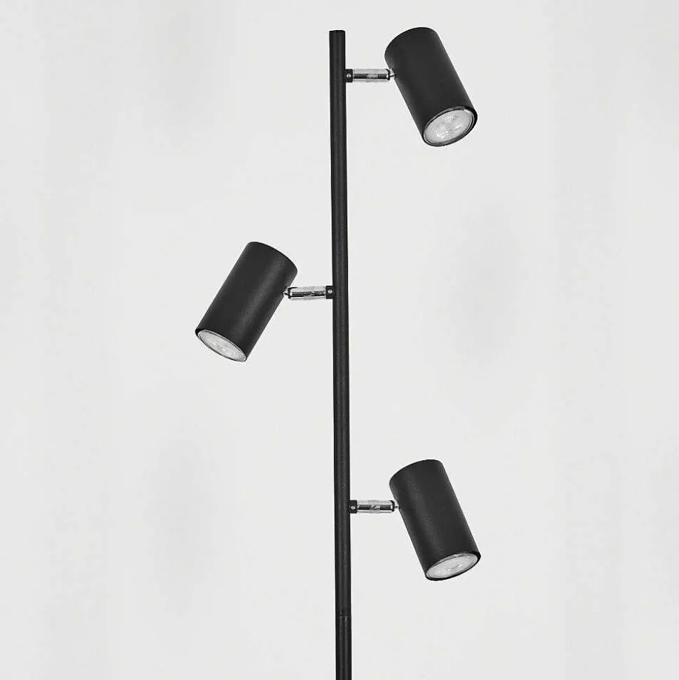 Lampadaire Javel Chrome, Noir, 3 Lumieres