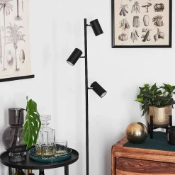 Lampadaire Javel Chrome, Noir, 3 Lumieres