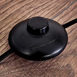 Lampadaire Jupiter Brun, Bois Fonce, Noir, 1 Lumiere