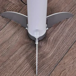 Lampadaire Led Rgb Globo Rocky Argente, 1 Lumiere, Telecommandes, Changeur De Couleurs