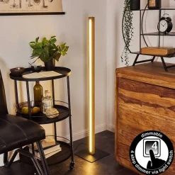 Lampadaire Madou Led Ecru, Noir, 1 Lumiere