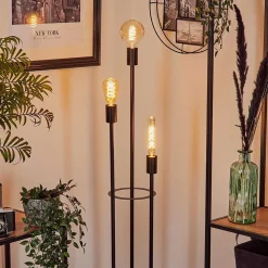 Lampadaire Maiford Noir, 3 Lumieres