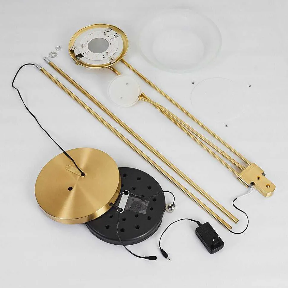 Lampadaire Mairoa Led Laiton, 2 Lumieres