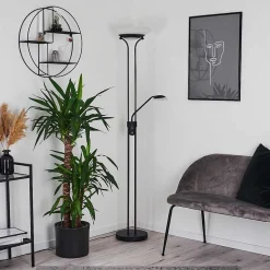 Lampadaire Mairoa Led Noir, 2 Lumieres