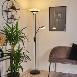 Lampadaire Mairoa Led Noir, 2 Lumieres