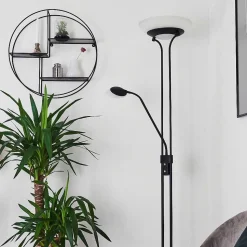 Lampadaire Mairoa Led Noir, 2 Lumieres