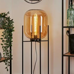 Lampadaire Manzano Noir, 1 Lumiere