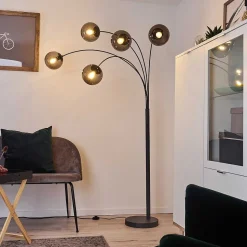 Lampadaire Mesas Anthracite, 5 Lumieres
