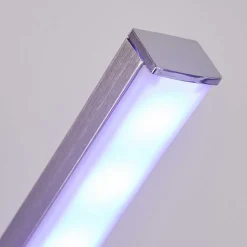 Lampadaire Minacar Led Nickel Mat, 1 Lumiere, Telecommandes, Changeur De Couleurs