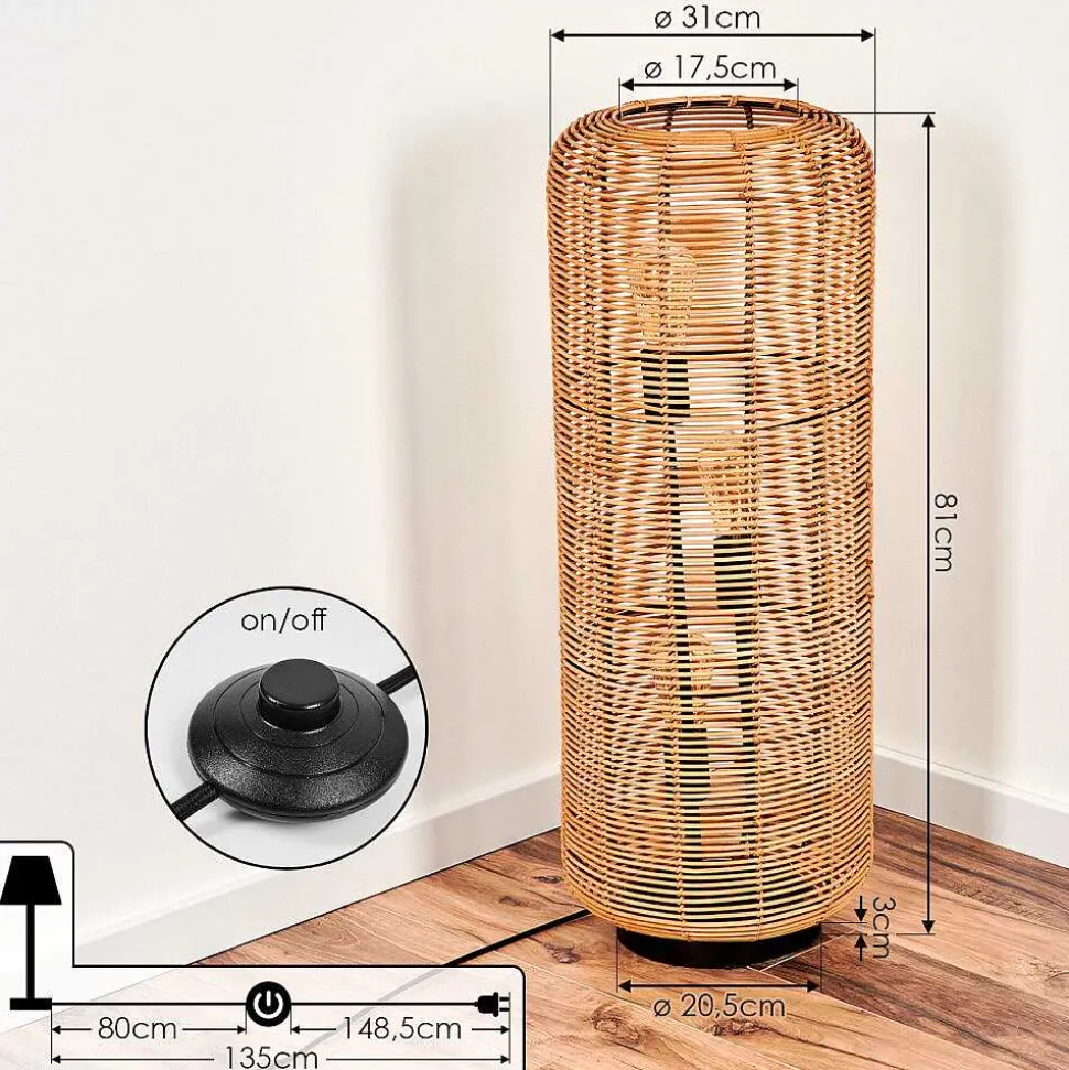 Lampadaire Mulstrand Ecru, Noir, 3 Lumieres