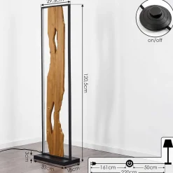 Lampadaire Nevogilde Led Ecru, Noir, 1 Lumiere