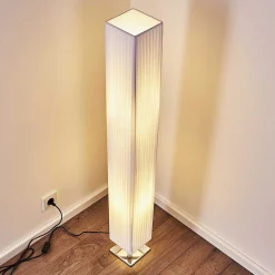 Lampadaire Newtok Chrome, 2 Lumieres