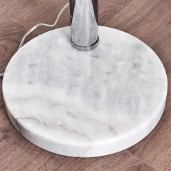 Lampadaire Nikkala Chrome, Blanc, 5 Lumieres