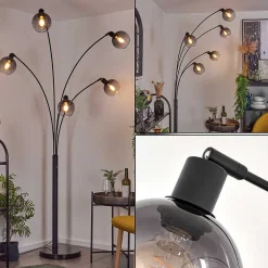 Lampadaire Nikkala Noir, 5 Lumieres