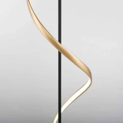 Lampadaire Paul Neuhaus Qswing Led Anthracite, Or, 1 Lumiere, Telecommandes