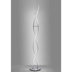 Lampadaire Paul Neuhaus Q-Malina Led Acier Inoxydable, 2 Lumieres, Telecommandes