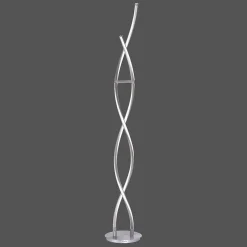 Lampadaire Paul Neuhaus Q-Malina Led Acier Inoxydable, 2 Lumieres, Telecommandes