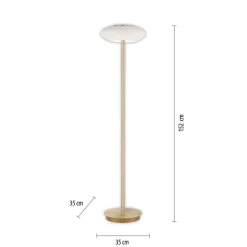 Lampadaire Paul Neuhaus Q-Etienne Led Laiton, 1 Lumiere, Telecommandes