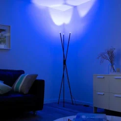 Lampadaire Paul-Neuhaus Q-Peter Led Anthracite, 3 Lumieres, Telecommandes