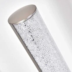 Lampadaire Pipe Led Nickel Mat, 1 Lumiere, Telecommandes, Changeur De Couleurs