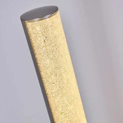 Lampadaire Pipe Led Nickel Mat, 1 Lumiere, Telecommandes, Changeur De Couleurs