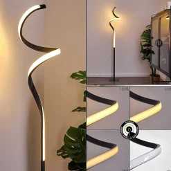 Lampadaire Pitasch Led Noir, 1 Lumiere