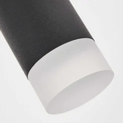 Lampadaire Pousseline Led Noir, 1 Lumiere