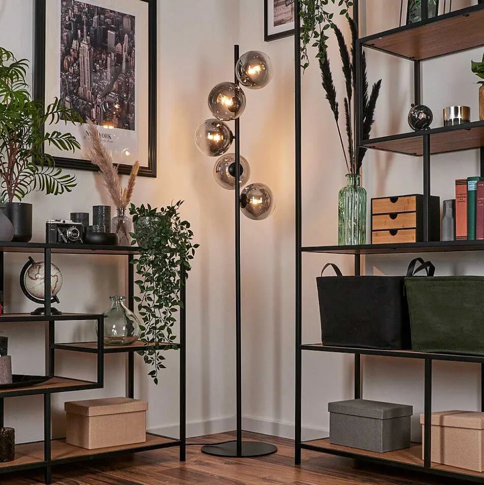 Lampadaire Remaisnil Clair, Fume, 5 Lumieres