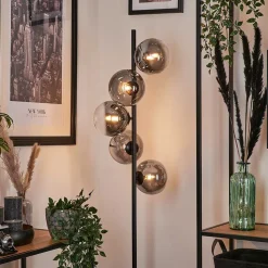 Lampadaire Remaisnil Clair, Fume, 5 Lumieres