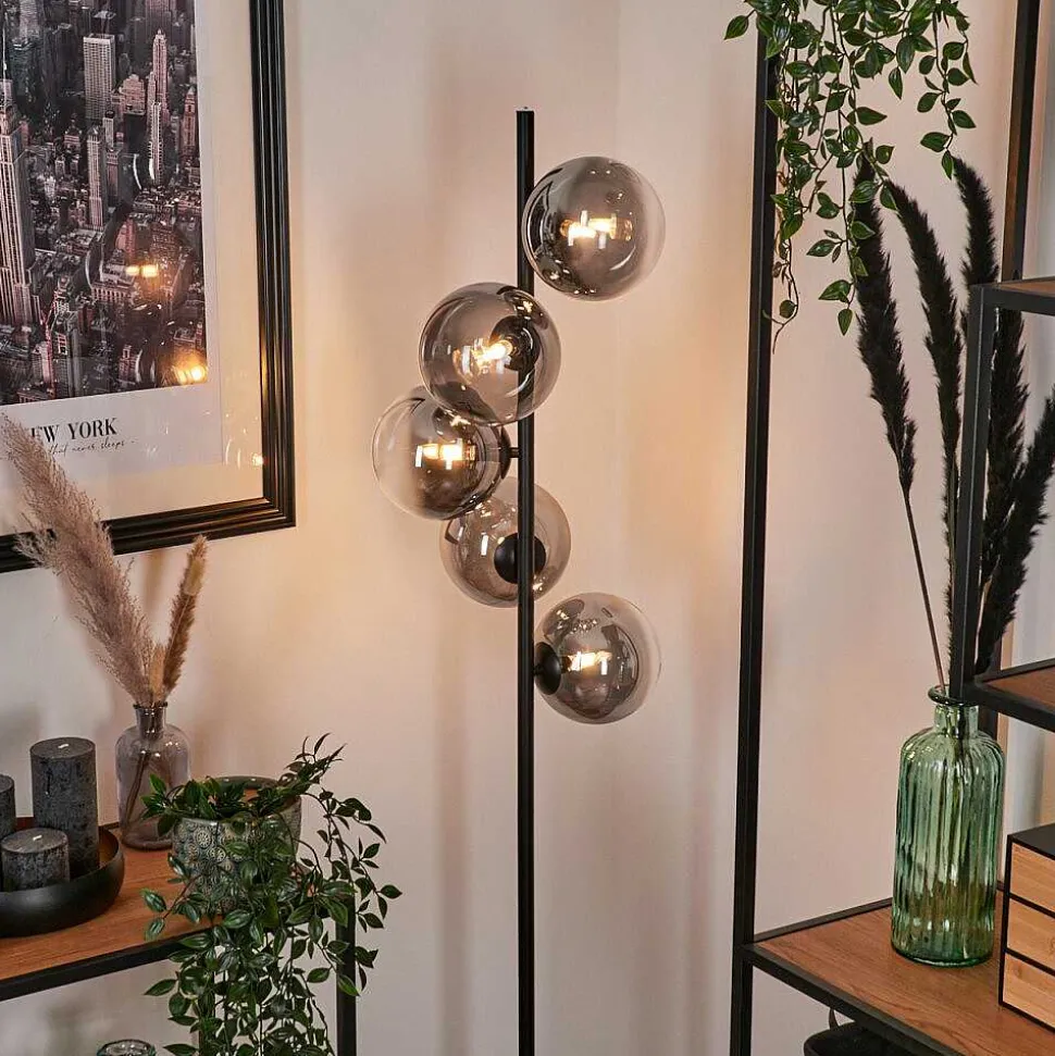 Lampadaire Remaisnil Clair, Fume, 5 Lumieres