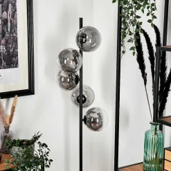 Lampadaire Remaisnil Clair, Fume, 5 Lumieres