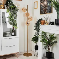 Lampadaire Remaisnil Laiton, 4 Lumieres