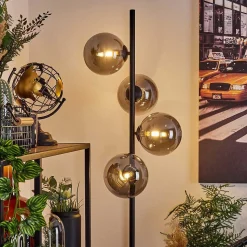 Lampadaire Remaisnil Noir, 4 Lumieres