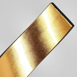 Lampadaire Rezat Led Noir Dore, 1 Lumiere