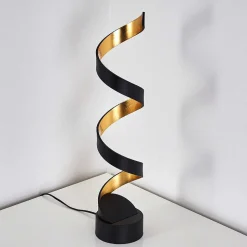 Lampadaire Rezat Led Noir Dore, 1 Lumiere