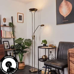 Lampadaire Rom Led Laiton, 2 Lumieres