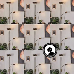 Lampadaire Rom Led Laiton, 2 Lumieres