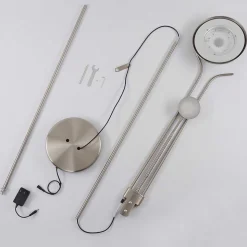 Lampadaire Rom Led Nickel Mat, 2 Lumieres