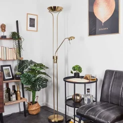 Lampadaire Rom Led Vieux Laiton, 2 Lumieres