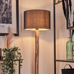 Lampadaire Saladillo Ecru, Noir, 1 Lumiere