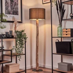 Lampadaire Saladillo Ecru, Noir, 1 Lumiere