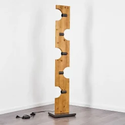 Lampadaire Santorum Argent Oxyde, Ecru, 5 Lumieres