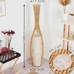 Lampadaire Saranda Brun, 1 Lumiere