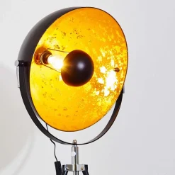 Lampadaire Saturn Chrome, Noir, 1 Lumiere