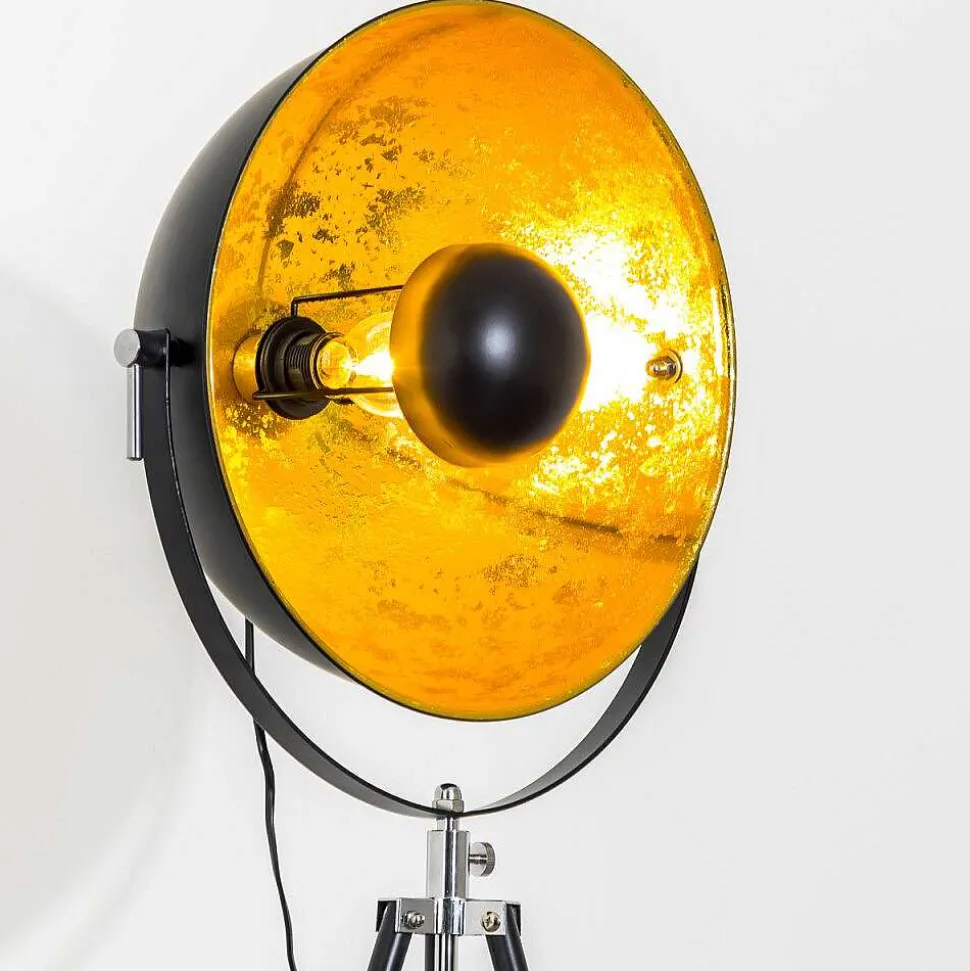 Lampadaire Saturn Chrome, Noir, 1 Lumiere