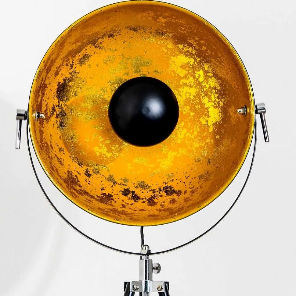 Lampadaire Saturn Chrome, Noir, 1 Lumiere