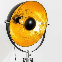 Lampadaire Saturn Chrome, Noir, 1 Lumiere