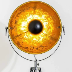 Lampadaire Saturn Chrome, Noir, 1 Lumiere