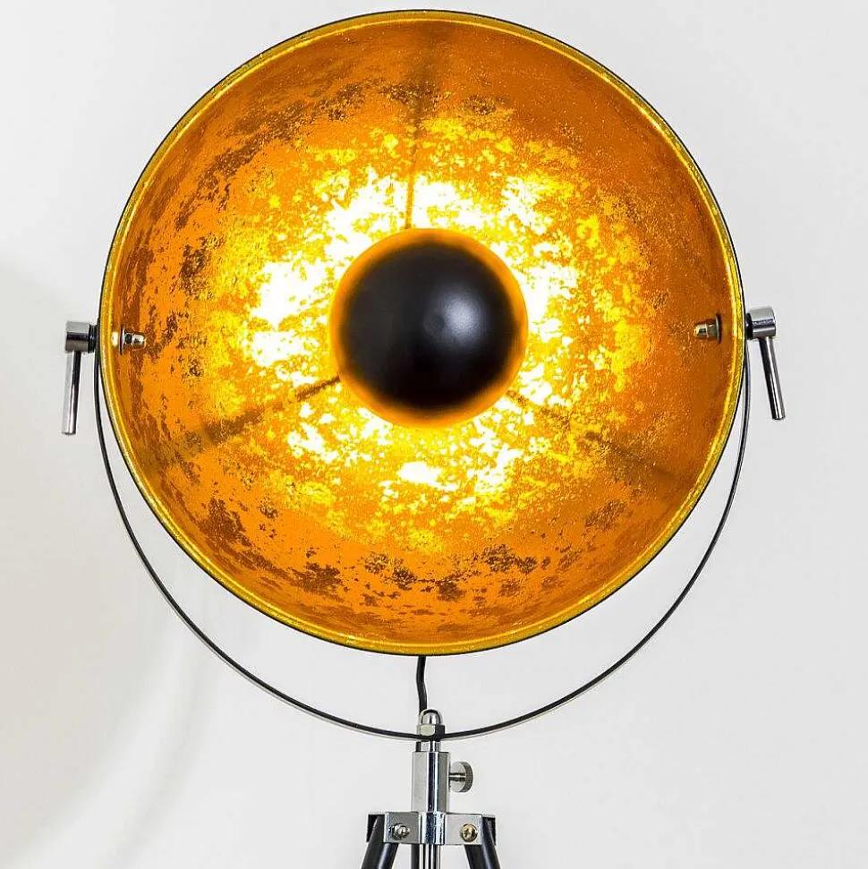 Lampadaire Saturn Chrome, Noir, 1 Lumiere